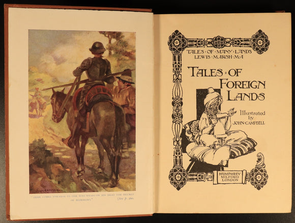 Tales Of Foreign Lands by Lewis Marsh 1931 Antique Adventure History Book