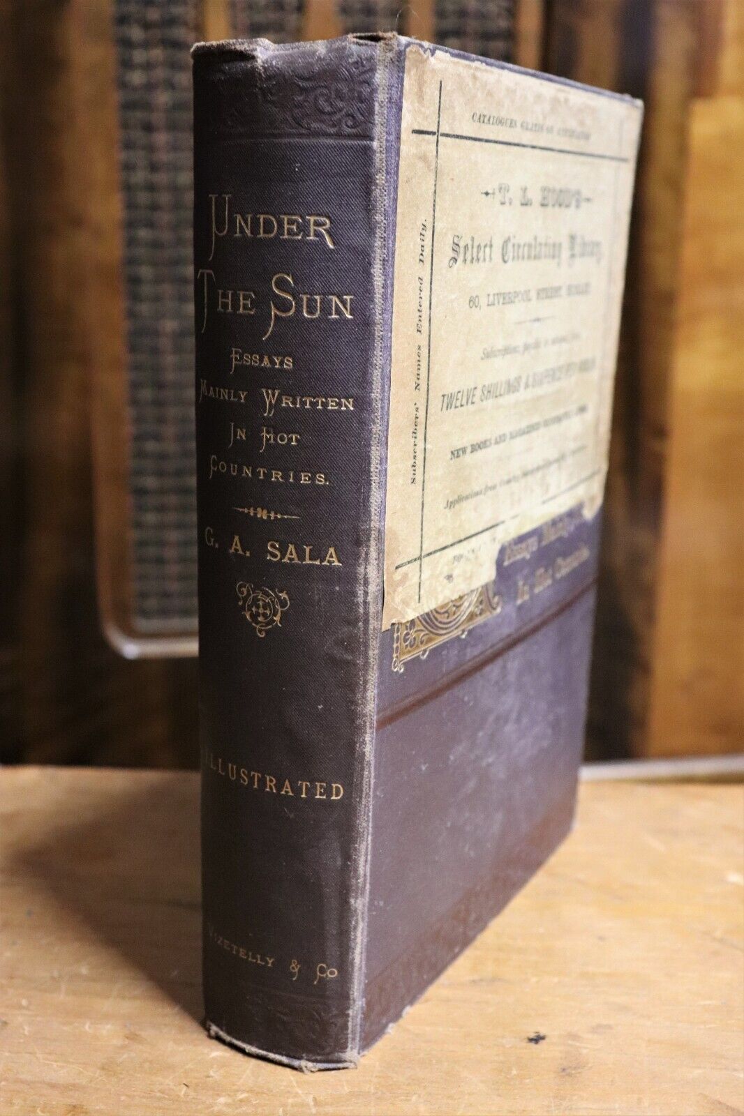 1886 Under The Sun by George Augustus Sala Antique Literature Rare Book