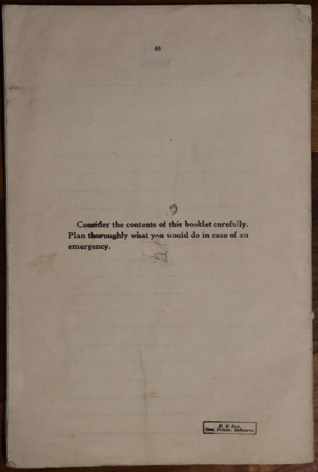 1941 Air Raid Precautions: Victoria Government Advice Australian WW2 History