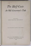 1897 The Half-Caste: Governess's Tale by Dinah Craik Antique Fiction Book-3