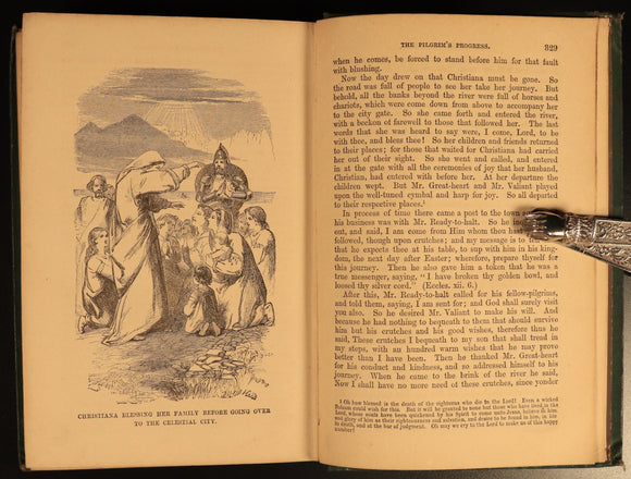 c1880 The Pilgrim's Progress by John Bunyan Antique Illustrated Christian Book