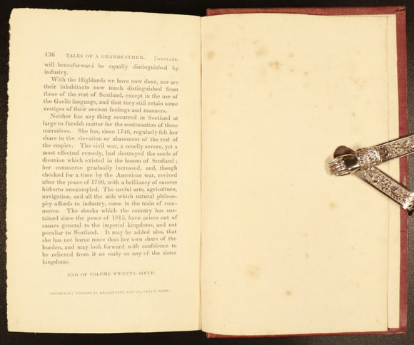 1836 5vol Prose Works Of Walter Scott Tales Of A Grandfather Antiquarian Books