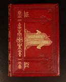 c1882 Poetical Works Of John Milton Paradise Lost Antique Poetry Book Leather-3