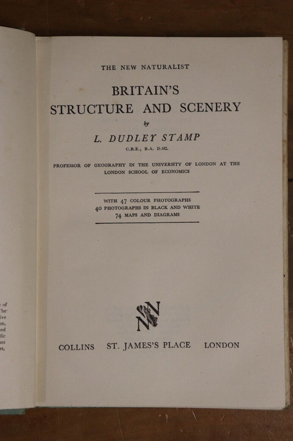 1947 Britain's Structure & Scenery Antique British Natural History Book