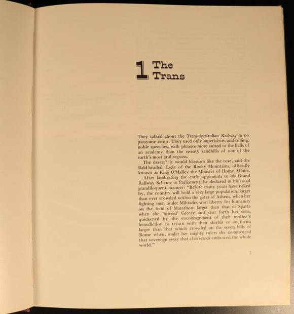 1974 The Desert Railway by Patsy Adam Smith Australian Railway Trains Book