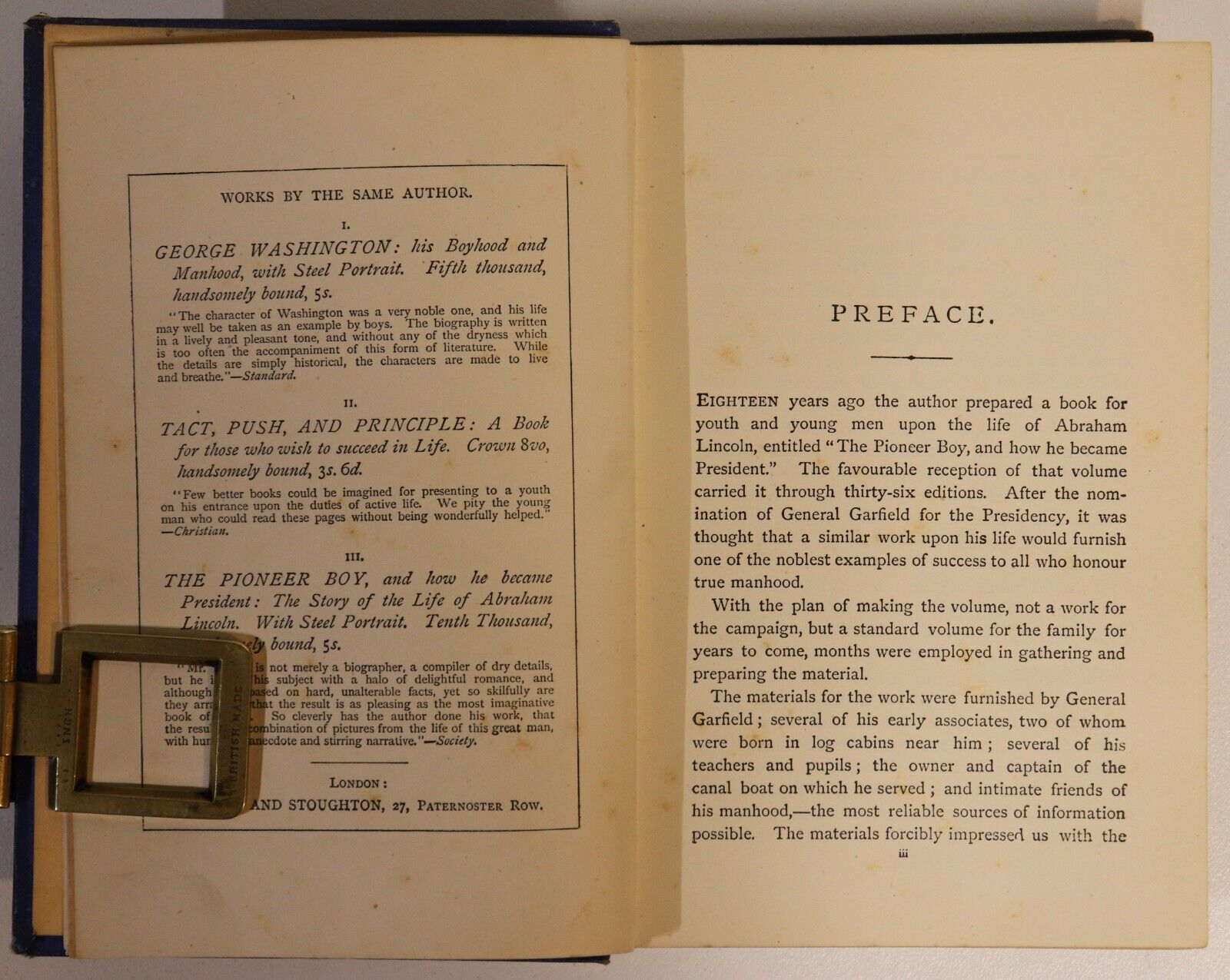 1884 From Log Cabin To White House Antique American Presidential History Book