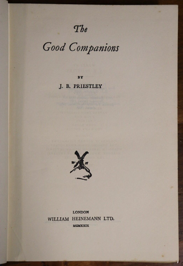 1930 The Good Companions by JB Priestley Antique Fiction Literature Book - 0