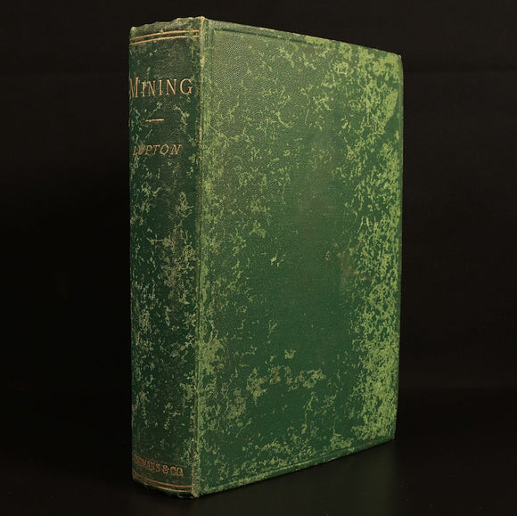 1896 Mining Treatise On Getting Of Minerals by A. Lupton Antique Reference Book