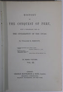 c1910 3vol History Of The Conquest Of Peru WH Prescott Antique History Book Set-5