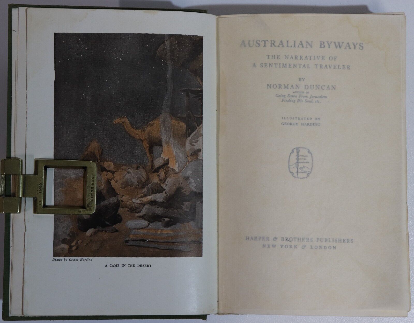 1915 Australian Byways by Norman Duncan Antique Australian Travel History Book