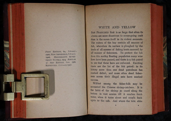 c1917 The Road, Fish Patrol & The Snark by Jack London Antique Fiction Book