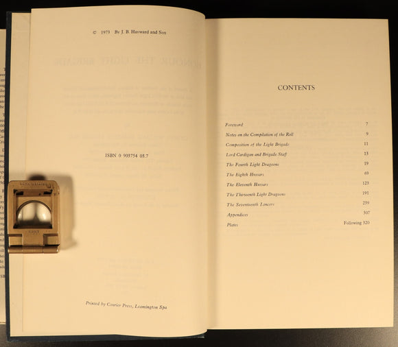 Honour The Light Brigade WM Lummis 1973 Military History Book Crimean War 1st