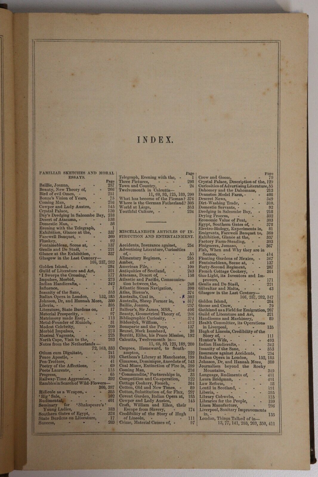 1851 Chambers's Edinburgh Journal Vol. 15 Antique British Reference History Book