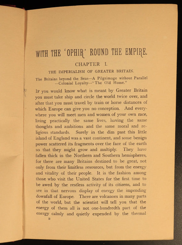 1902 With "Ophir" Round Empire Prince Of Wales Tour Antique British History Book