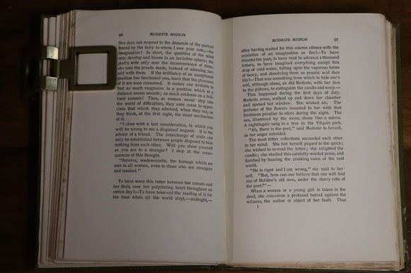 1896 Modeste Mignon by Honoré de Balzac Antique French Fiction Biography Book