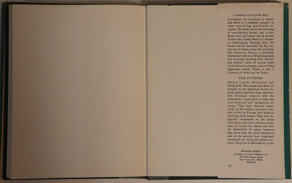 1967 Old American Houses by H&O Williams Vintage American Architecture Book