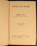 1908 Socialism by Robert Flint Antique Political Reference & Theory Book-6