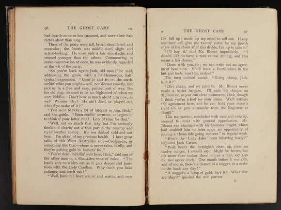 1902 The Ghost Camp by Rolf Boldrewood 1st Ed. Antique Australian Fiction Book