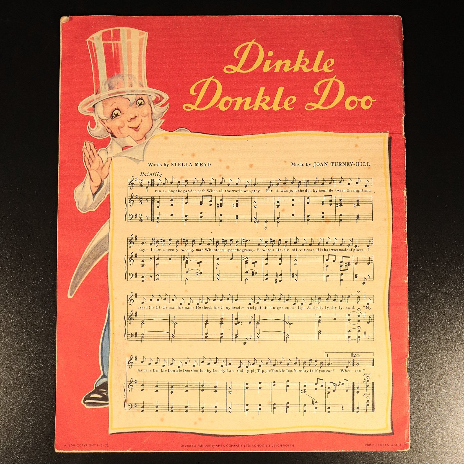 Dinkle Donkle Doo by Stella Mead c1941 RARE Antique Illustrated Childrens Book