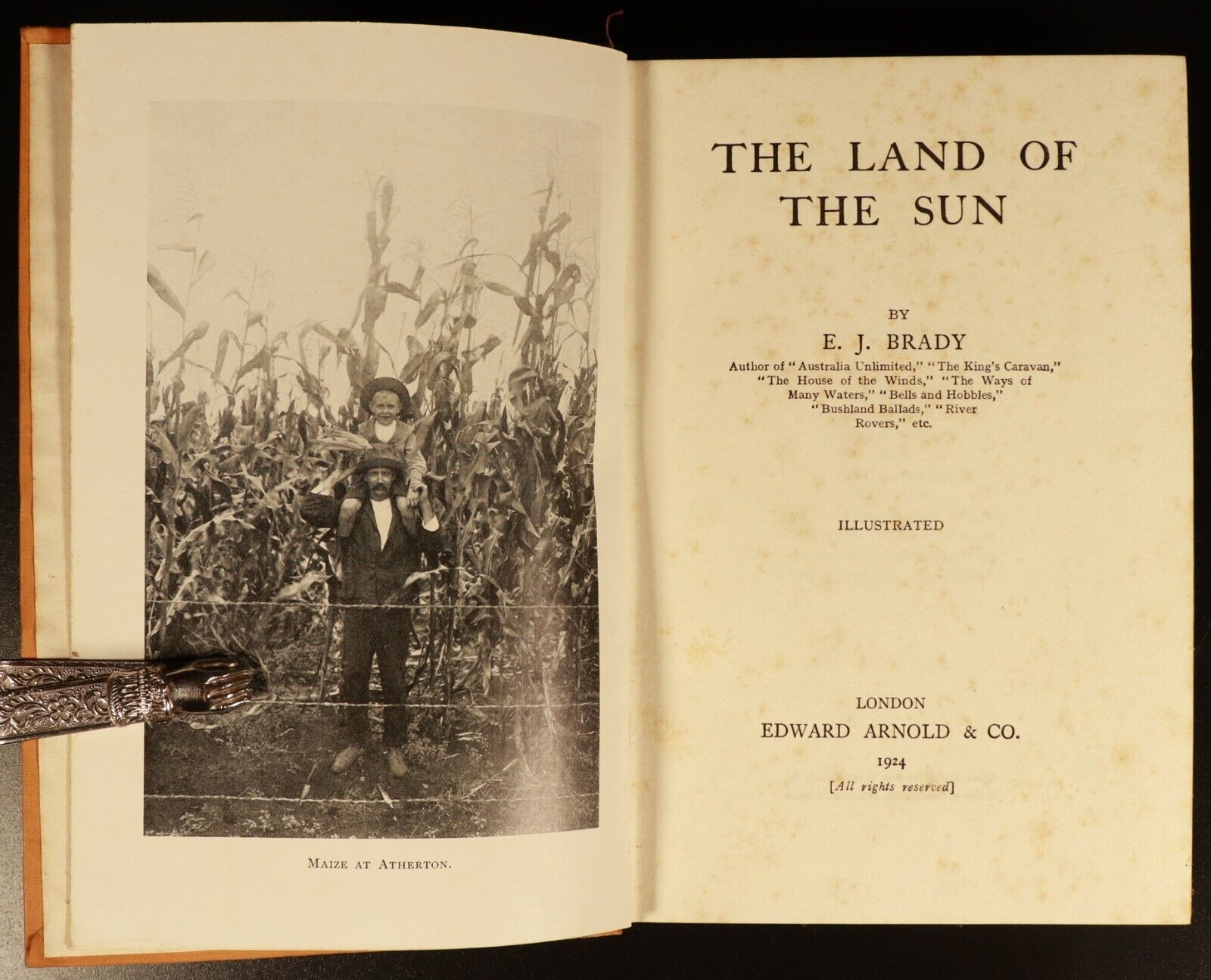 1924 The Land Of The Sun by E.J Brady Antique Australian History Book Queensland