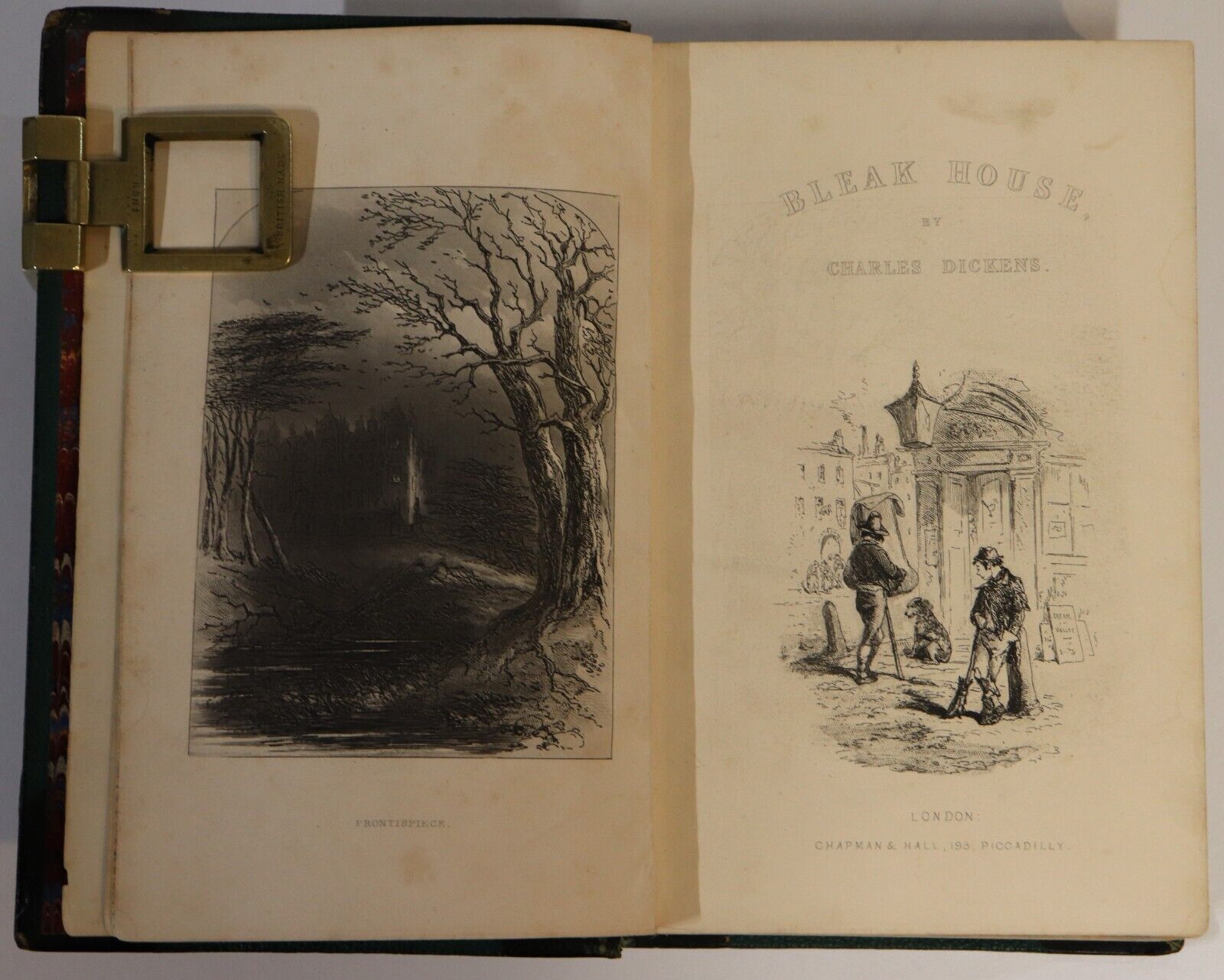 c1853 Bleak House by Charles Dickens Antiquarian British Fiction Book Early