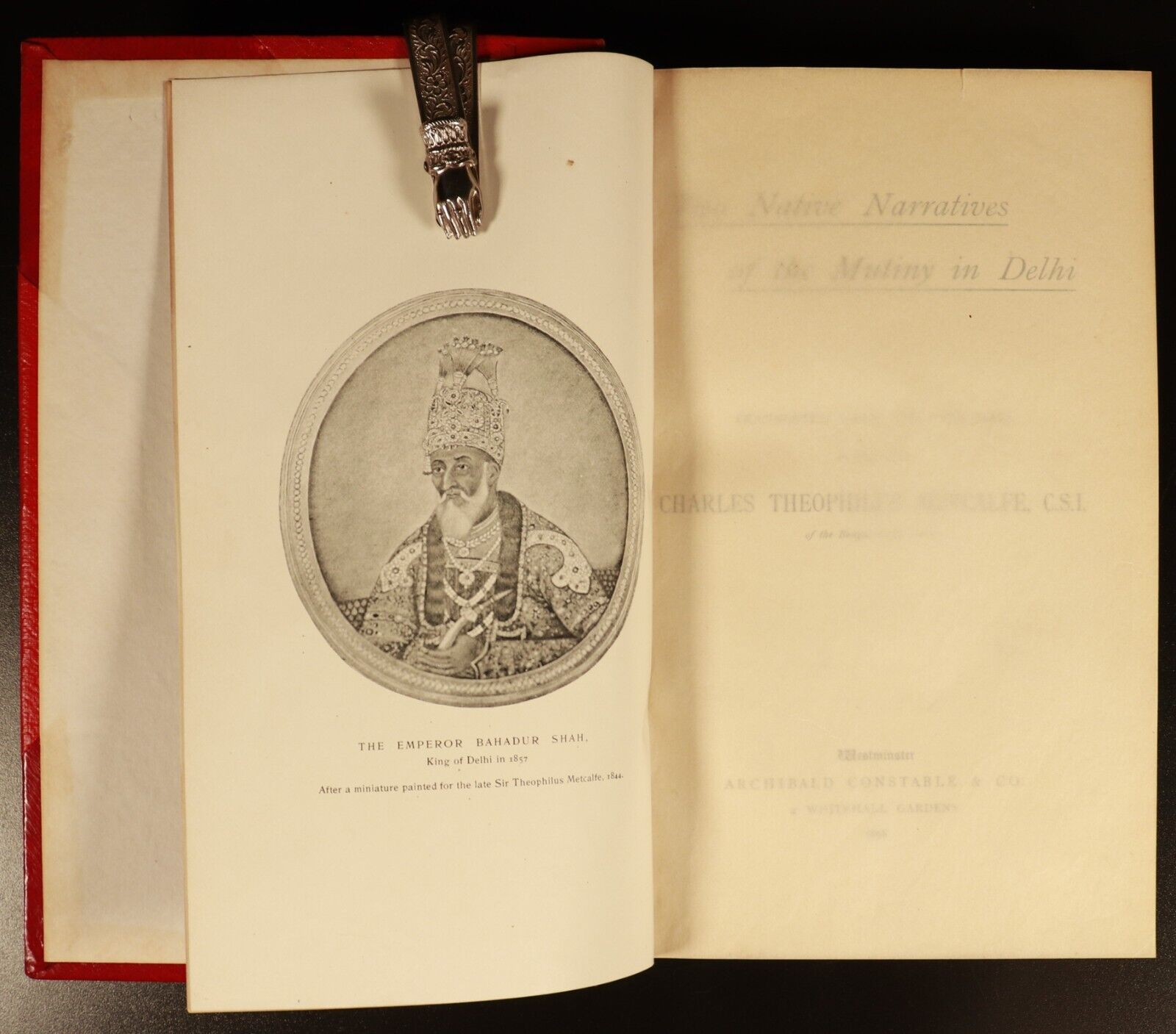 1898 Native Narratives Of Mutiny In Delhi Metcalfe Antique Military History Book