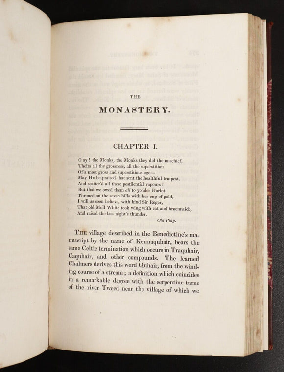 1822 6vol Historical Romances by Walter Scott Antiquarian Fiction Book Set