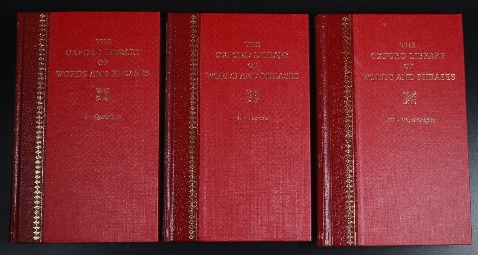 1990 3vol The Oxford Library Of Words & Phrases English Language Reference Books