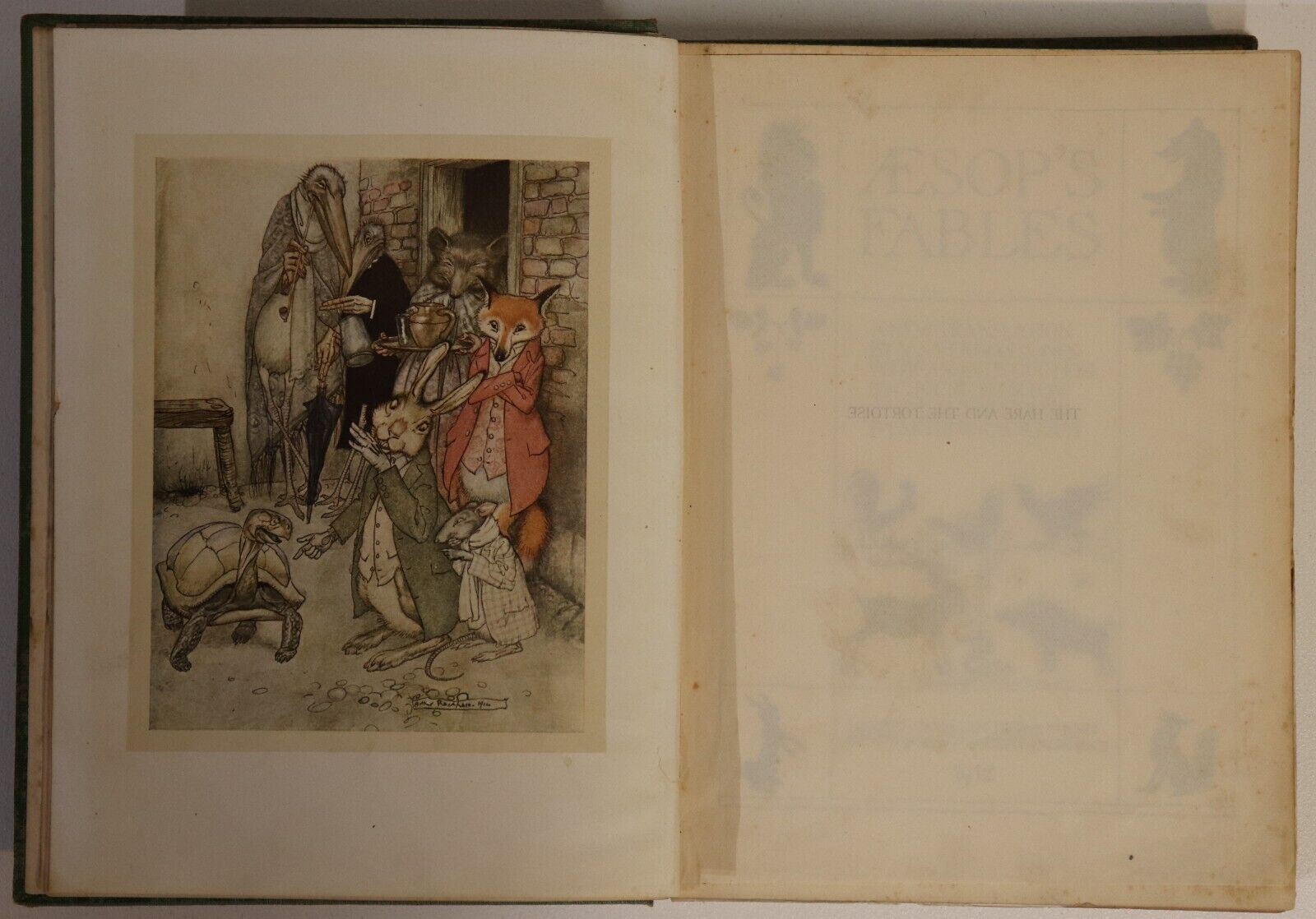 1912 Aesop's Fables by V.S. Vernon Jones Antique Childrens Book Arthur Rackham - 0