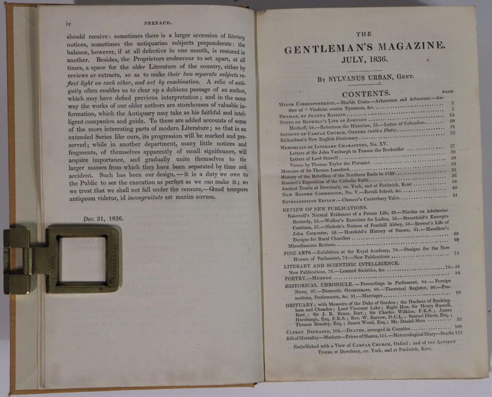 The Gentleman's Magazine - 1834 to 1837 - 6 Vol Antiquarian History Book Set