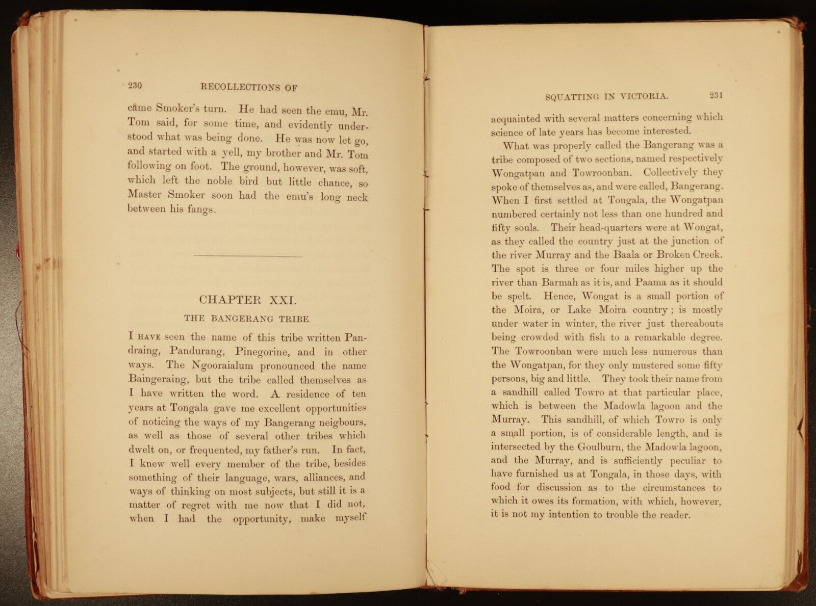 1883 Squatting In Victoria E.M. Curr Antiquarian Australian History Book 1st Ed