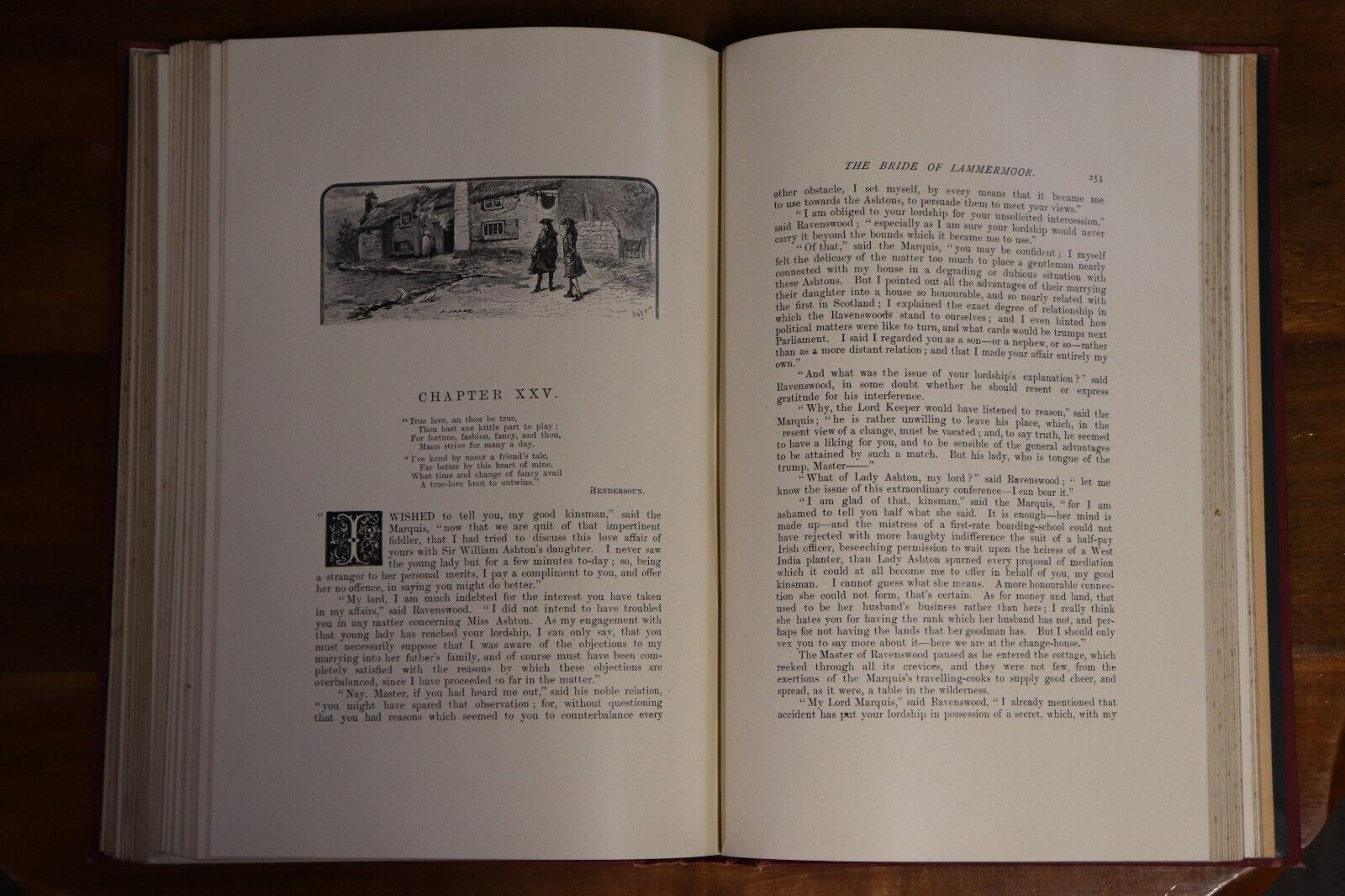 c1890 The Bride Of Lammermoor by Sir Walter Scott Antique British Fiction Book