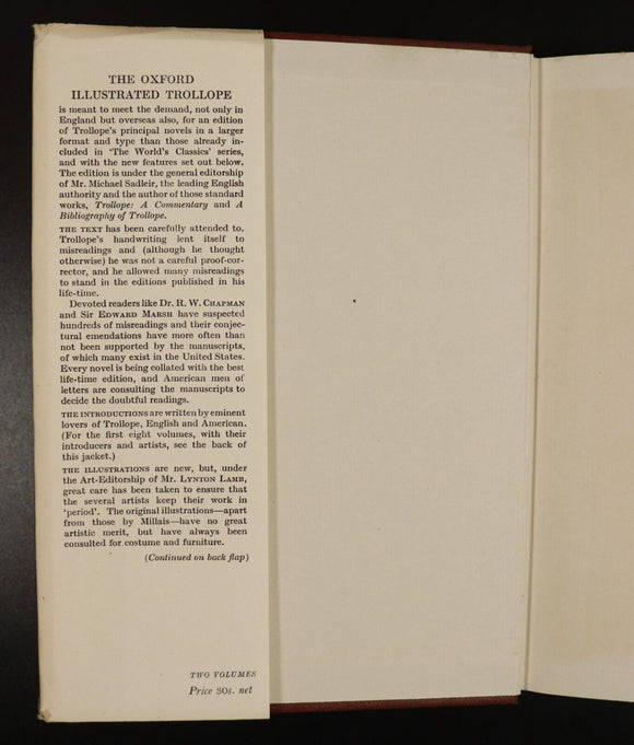 1951 2vol Phineas Redux by Anthony Trollope British Fiction Novel Book Set