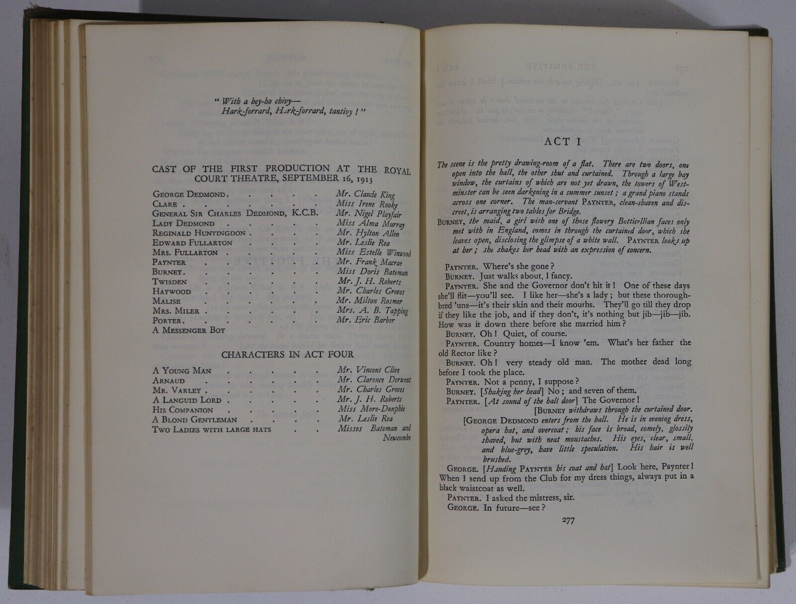 1929 The Plays Of John Galsworthy Antique British Theatre & Literature Book