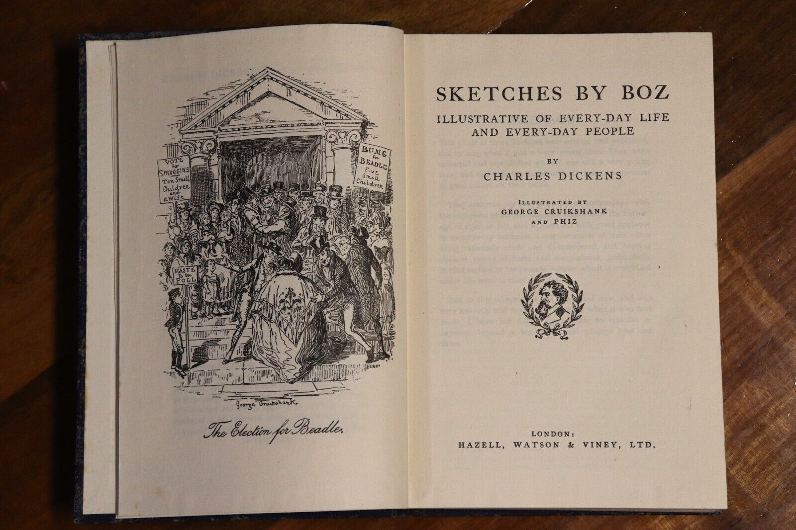 c1960 Sketches By Boz by Charles Dickens Vintage Literature British Fiction Book - 0