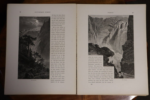 c1875 Picturesque Europe - Division 14 Antiquarian Engravings Plates Book