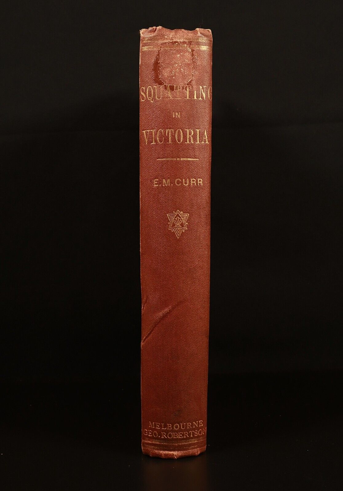 1883 Squatting In Victoria E.M. Curr Antiquarian Australian History Book VGC - 0