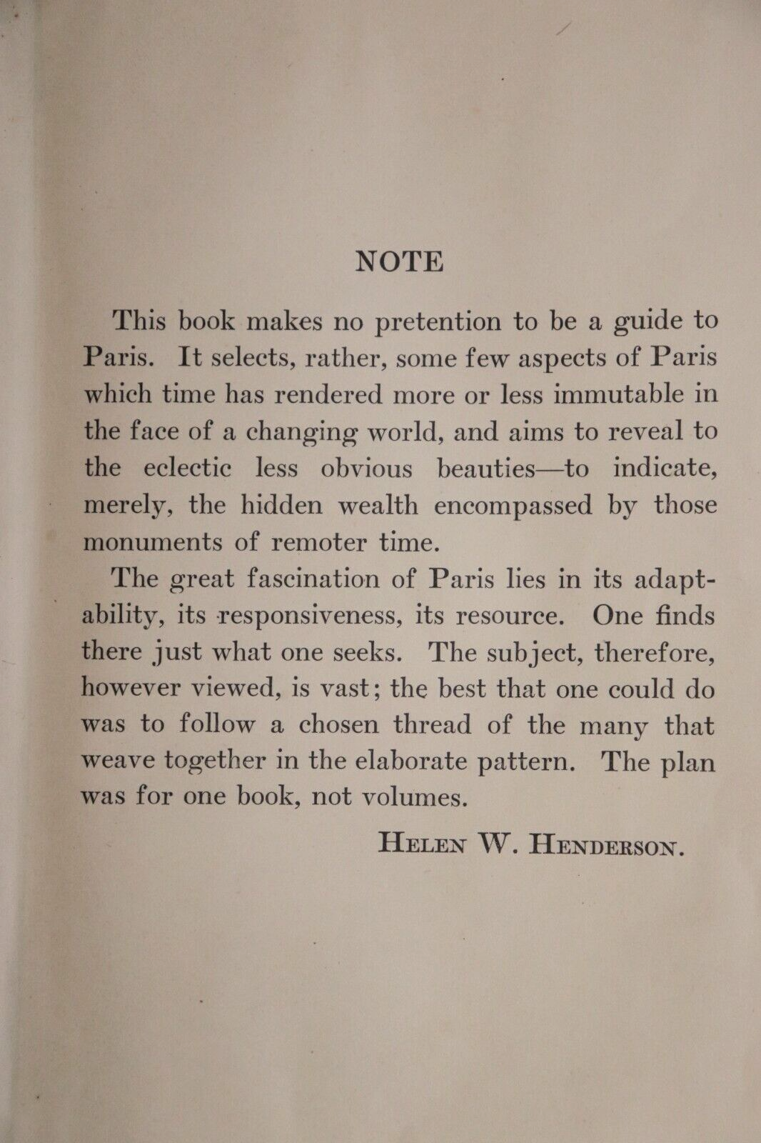 1927 A Loiterer In Paris by Helen W. Henderson Antique Travel Book 1st Edition