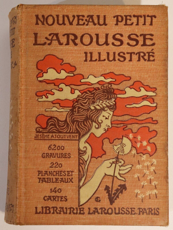 1927 Nouveau Petit Larousse Illustre Antique French Encyclopaedia Reference Book
