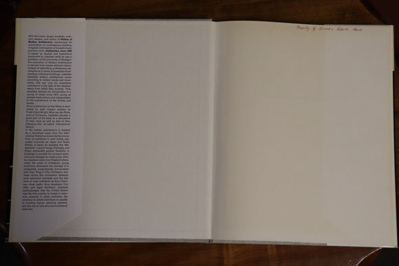 1969 Architecture Since 1945 by Jurgen Joedicke Architectural History Book