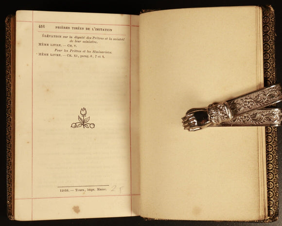 L'Imitation De Jesus Christ par De Lamennais 1885 Antique French Theology Book