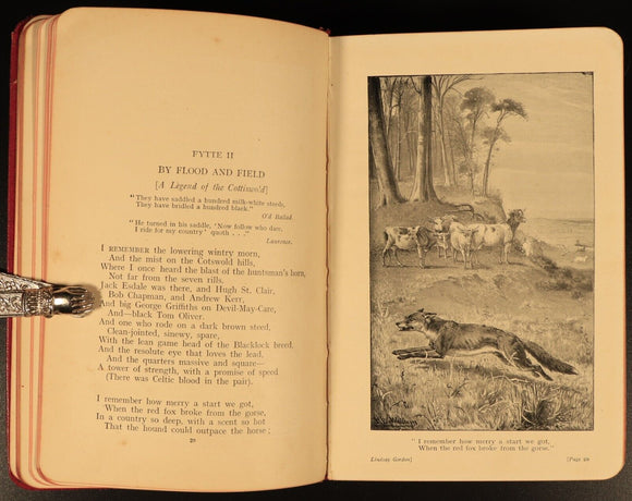 1913 Poetical Works Of Adam Lindsay Gordon Antique Australian Poetry Book