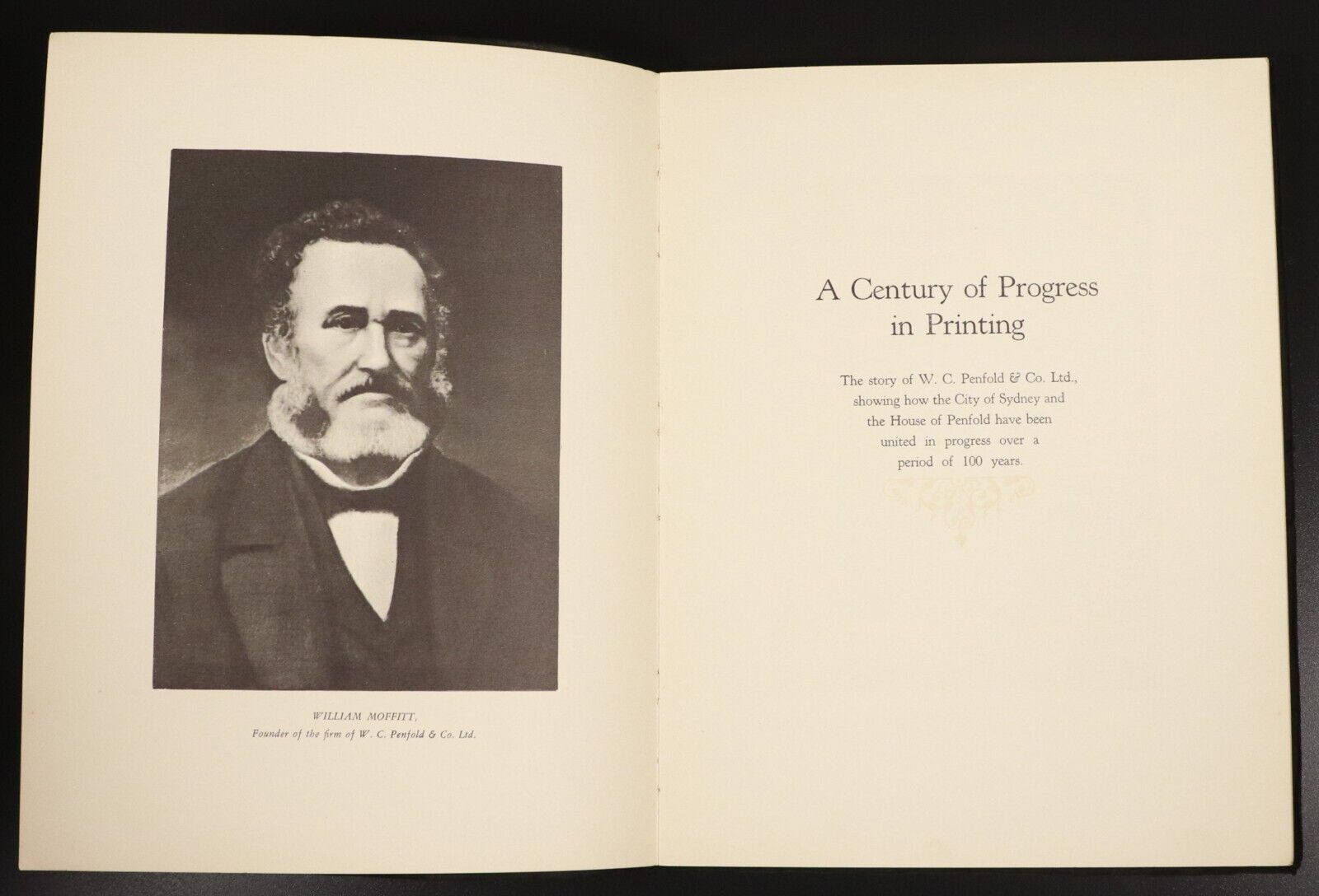 1930 A Century Of Progress In Printing Antique Australian History Book Penfold