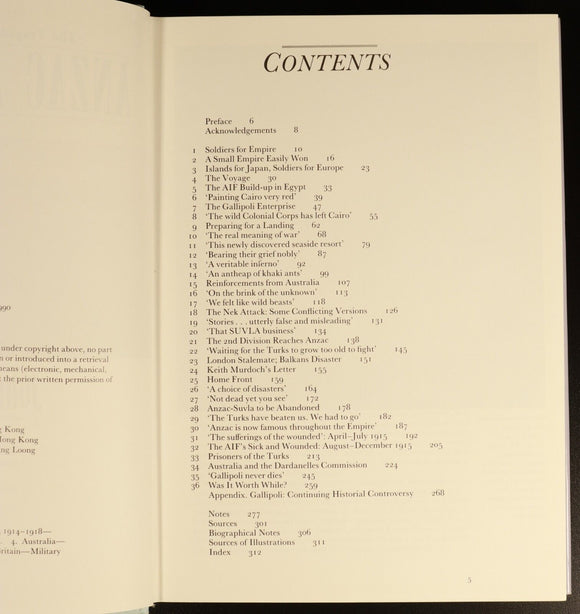 1990 ANZAC & Empire by J. Robertson Australian Military History Book Gallipoli