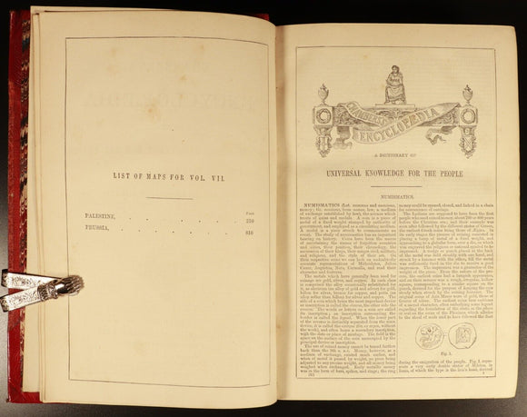 c1868 3vol Chambers's Encyclopaedia Antiquarian Reference Books Maps Australia