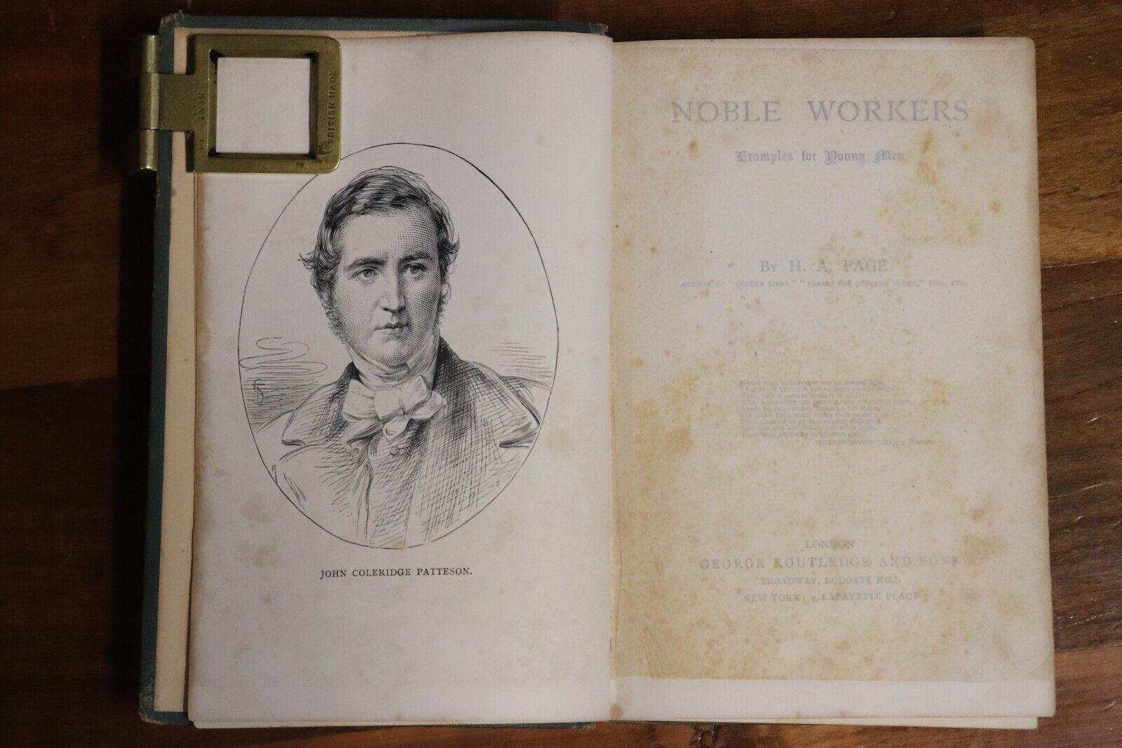 c1885 Noble Workers by H.A. Page Young Men's Motivational History Book