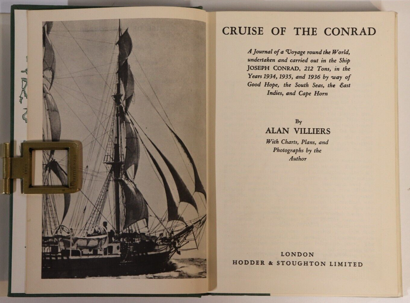1952 Cruise Of The Conrad by Allan Villiers - Vintage Maritime History Book - 0