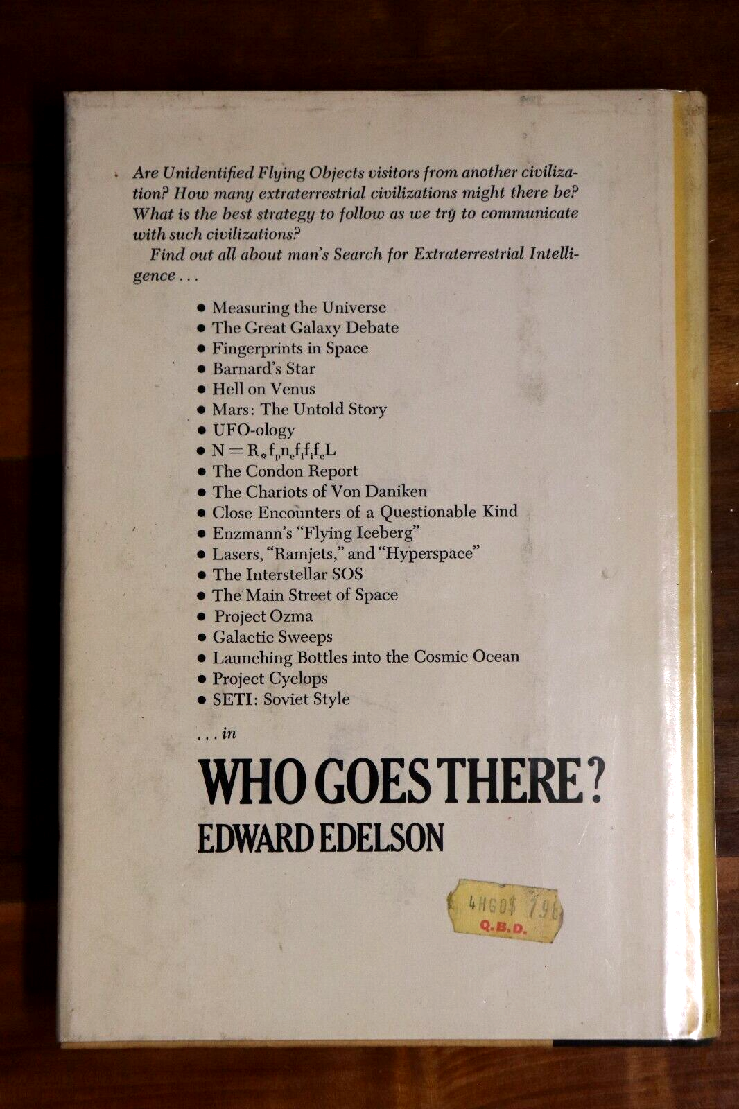 Who Goes There by E Edelson - 1979 - 1st Edition Space Science Book
