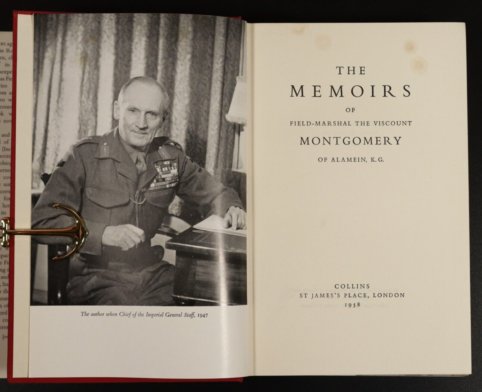 1958 Memoirs Of Field Marshal Montgomery Of Alamein WW2 Military History Book