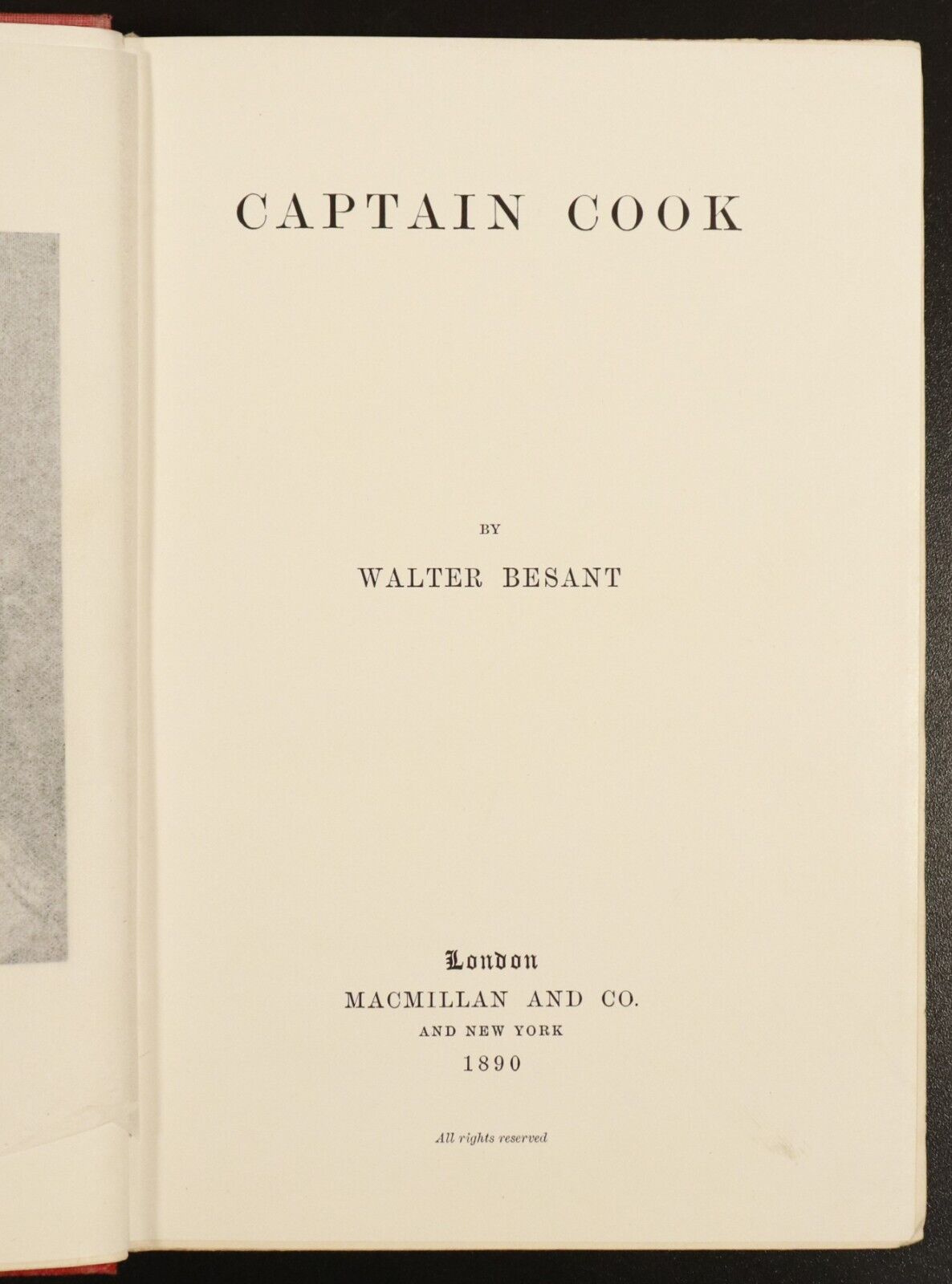 1890 Captain Cook by Walter Besant Antique Discovery & Maritime History Book